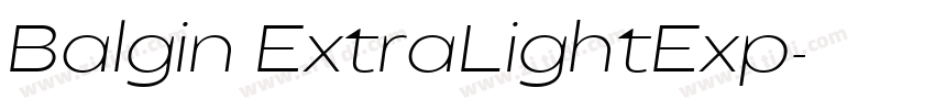 Balgin ExtraLightExp字体转换